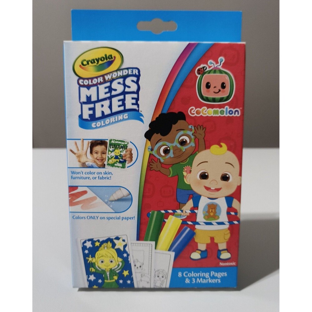 Crayola Color Wonder Mess-Free Coloring Set CoComelon Edition 8 Pages 3 Markers
